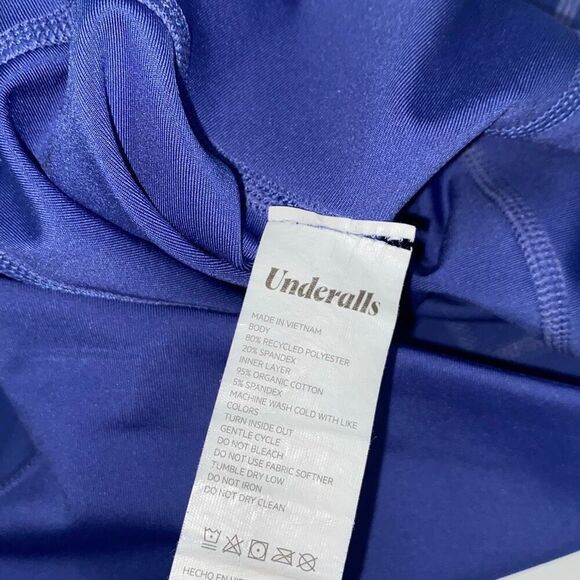 Underalls  mLined Crotch High-Rise Stretch Leggings Tights Athletic Yoga Blue XS - Picture 11 of 11